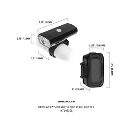 Blackburn DAYVLAZER 550 + GRID REAR (set) USB-C