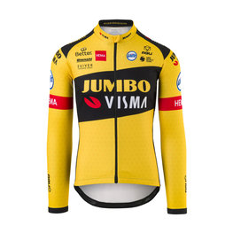 AGU Cyklistický dres s dlouhým rukávem zimní - JUMBO-VISMA 2020 - černá/žlutá