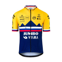 AGU Cyklistický dres s krátkým rukávem - JUMBO-VISMA 2020 - žlutá/modrá