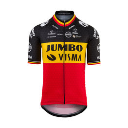 AGU Cyklistický dres s krátkým rukávem - JUMBO-VISMA 2021 - černá/červená/žlutá