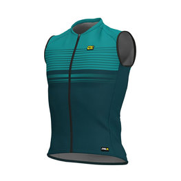 ALÉ Cyklistický dres bez rukávů - SLIDE - modrá/zelená