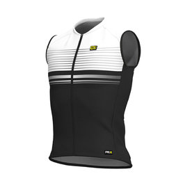 ALÉ Cyklistický dres bez rukávů - SLIDE - bílá/černá