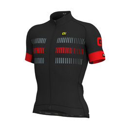 ALÉ Cyklistický dres s krátkým rukávem - STRADA - červená/černá