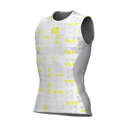 ALÉ Cyklistické tílko - VELA ACTIVE - žlutá/šedá