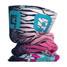 ALÉ Cyklistický nákrčník - SAVANA - růžová/modrá