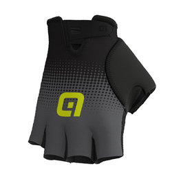 ALÉ Cyklistické rukavice krátkoprsté - DOTS  - černá/šedá