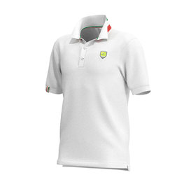 ALÉ Cyklistické triko s krátkým rukávem - POLO  - bílá