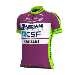 ALÉ Cyklistický dres s krátkým rukávem - BARDIANI CSF 2020 - fialová/zelená