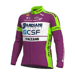 ALÉ Cyklistický dres s dlouhým rukávem zimní - BARDIANI CSF 20 WNT - zelená/fialová