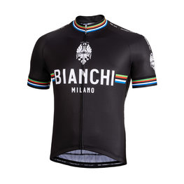 BIANCHI MILANO Cyklistický dres s krátkým rukávem - NEW PRIDE - bílá/černá