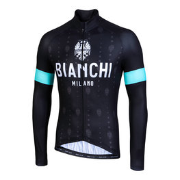BIANCHI MILANO Cyklistický dres s dlouhým rukávem letní - PERTICARA - černá