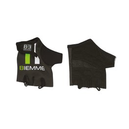 Cyklistické rukavice krátkoprsté - STRAPS - zelená/bílá/černá