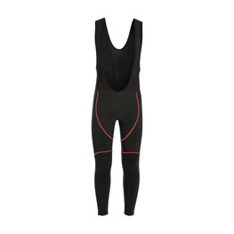 Cyklistické kalhoty dlouhé s laclem - FLEX WINTER - červená/černá