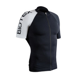 BIOTEX Cyklistický dres s krátkým rukávem - ULTRA - bílá/černá