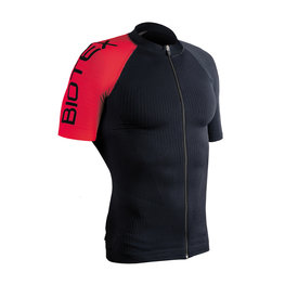 BIOTEX Cyklistický dres s krátkým rukávem - ULTRA - černá/červená