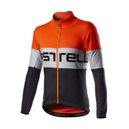 CASTELLI Cyklistická zateplená bunda - PROLOGO WINTER - oranžová/šedá