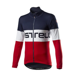 CASTELLI Cyklistická zateplená bunda - PROLOGO WINTER - modrá/bílá/červená