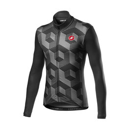 CASTELLI Cyklistický dres s dlouhým rukávem zimní - CUBI LONG - černá/šedá