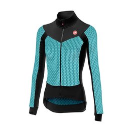 CASTELLI Cyklistický dres s dlouhým rukávem zimní - SFIDA LADY WINTER - světle modrá/černá