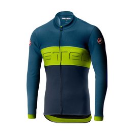 CASTELLI Cyklistický dres s dlouhým rukávem letní - PROLOGO VI SUMMER - zelená/modrá