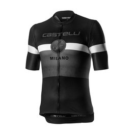 CASTELLI Cyklistický dres s krátkým rukávem - MILANO - černá/šedá