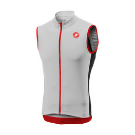 CASTELLI Cyklistický dres bez rukávů - ENTRATA 3.0 - červená/bílá