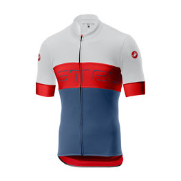 CASTELLI Cyklistický dres s krátkým rukávem - PROLOGO VI - modrá/červená/bílá