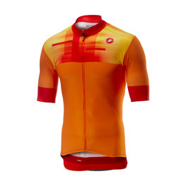 CASTELLI Cyklistický dres s krátkým rukávem - A BLOC - oranžová