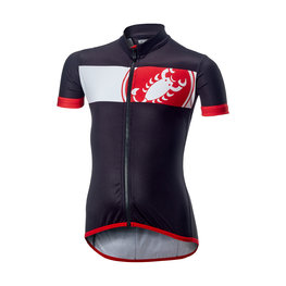 CASTELLI Cyklistický dres s krátkým rukávem - FUTURE RACER KIDS - černá/červená