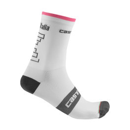 CASTELLI Cyklistické ponožky klasické - GIRO 2019 - bílá