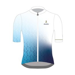 HOLOKOLO Cyklistický dres s krátkým rukávem - PEACE - bílá/modrá