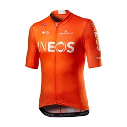 CASTELLI Cyklistický dres s krátkým rukávem - INEOS 2020 - oranžová