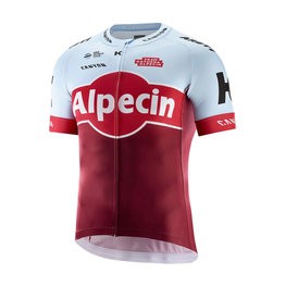 KATUSHA SPORTS Cyklistický dres s krátkým rukávem - KATUSHA ALPECIN 2018 - bordó/světle modrá