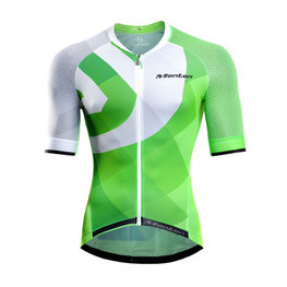 MONTON Cyklistický dres s krátkým rukávem - ARG - zelená/bílá