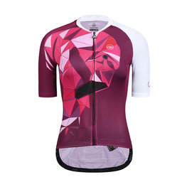MONTON Cyklistický dres s krátkým rukávem - FLAMINGO LADY - růžová/bílá