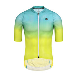 MONTON Cyklistický dres s krátkým rukávem - SPACE - žlutá/zelená