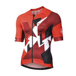 MONTON Cyklistický dres s krátkým rukávem - CINDER - černá/červená/bílá