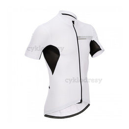 BONAVELO Cyklistický dres s krátkým rukávem - CYCLING BOX - bílá