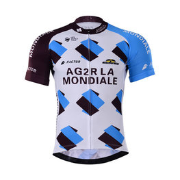 Cyklistický dres s krátkým rukávem - AG2R 2017 - bílá/světle modrá/černá