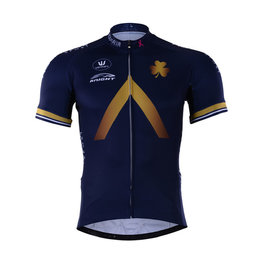 Cyklistický dres s krátkým rukávem - AQUA BLUE 2017 - modrá/zlatá