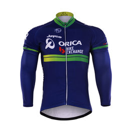 Cyklistický dres s dlouhým rukávem zimní - ORICA 2017 WINTER - modrá