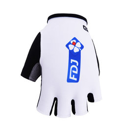 BONAVELO Cyklistické rukavice krátkoprsté - FDJ 2017 - bílá