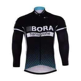 Cyklistický dres s dlouhým rukávem letní - BORA 2017 SUMMER - černá