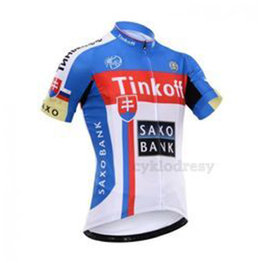 Cyklistický dres s krátkým rukávem - TINKOFF 2015 KIDS - červená/modrá/bílá