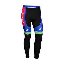 Cyklistické kalhoty dlouhé bez laclu - LAMPRE 2013 WINTER - modrá/růžová/černá