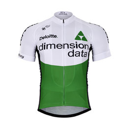 Cyklistický dres s krátkým rukávem - DIMENSION DATA 2018 - černá/bílá/zelená