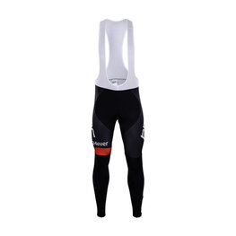 Cyklistické kalhoty dlouhé s laclem - BMC 2018 WINTER - červená/černá