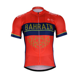 BONAVELO Cyklistický dres s krátkým rukávem - BAHRAIN  MERIDA 2018 - červená/modrá