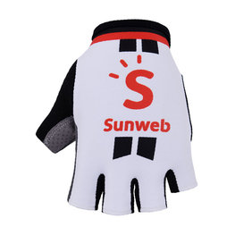 Cyklistické rukavice krátkoprsté - SUNWEB 2018 - červená/bílá