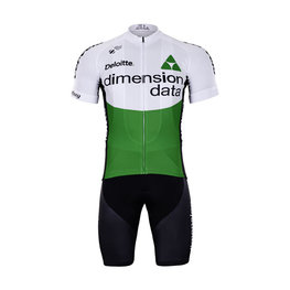 BONAVELO Cyklistický krátký dres a krátké kalhoty - DIMENSION DATA 2018 - bílá/černá/zelená